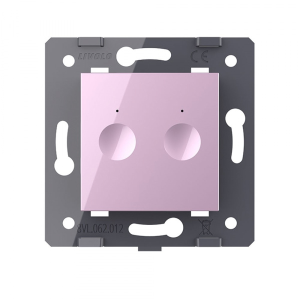 Двухклавишный сенсорный выключатель Livolo Module, цвет розовый (механизм)