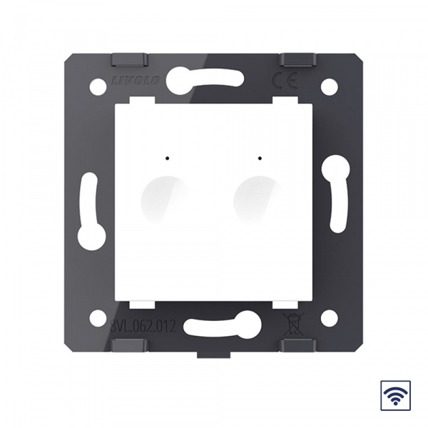 Двухклавишный сенсорный выключатель Livolo Module с функцией радиоуправления, цвет белый (механизм)