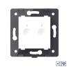 Двухклавишный проходной сенсорный выключатель Livolo Module с функцией радиоуправления, цвет белый (механизм)