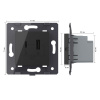 Розетка USB type C+A с блоком питания 36W Livolo, цвет черный (механизм) VL-FCUA18W.UC18W-2BP