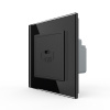 Розетка USB type C с блоком питания 45W Livolo1 пост Черная VL-C7VUC-2BP