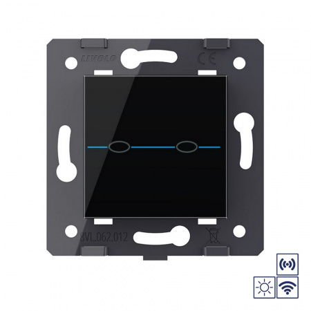Сенсорный импульсный радиоуправляемый выключатель 2 клавиши LIVOLO Quadro VL-Q702IHR (механизм)