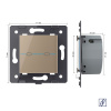 Сенсорный выключатель для штор Livolo Quadro, цвет золотой (механизм)
