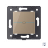 Одноклавишный сенсорный диммер Livolo Quadro, цвет золотой (механизм)