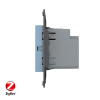 Двухклавишный сенсорный выключатель Livolo ZigBee Module, цвет синий (механизм)