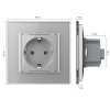 Розетка электрическая 220В LIVOLO серая VL-C7C1EU-15
