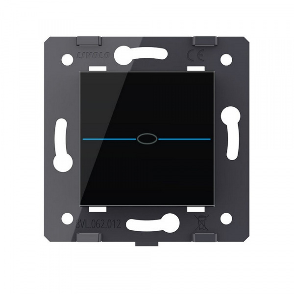 Выключатель LIVOLO Quadro 1 клавиша Черный (механизм)