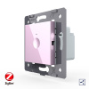 Одноклавишный проходной сенсорный выключатель Livolo ZigBee Module, цвет розовый (механизм)