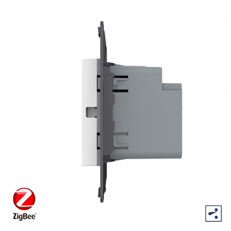 Одноклавишный проходной сенсорный выключатель Livolo ZigBee Module, цвет белый (механизм)
