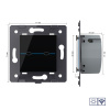 Двухклавишный сенсорный выключатель Livolo Quadro сухой контакт с функцией радиоуправления, цвет черный (механизм)
