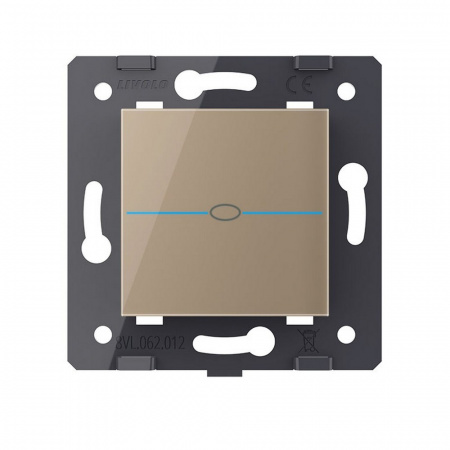 Выключатель LIVOLO Quadro 1 клавиша Золотой (механизм)