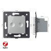 Двухклавишный сенсорный выключатель Livolo ZigBee Module, цвет серый (механизм)