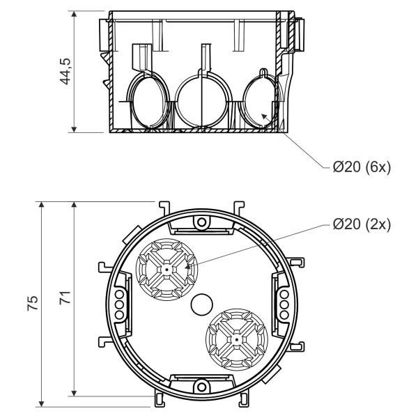 приборная коробка KP 67/3_KA