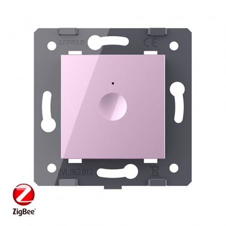 Одноклавишный сенсорный выключатель Livolo ZigBee Module, цвет розовый (механизм)
