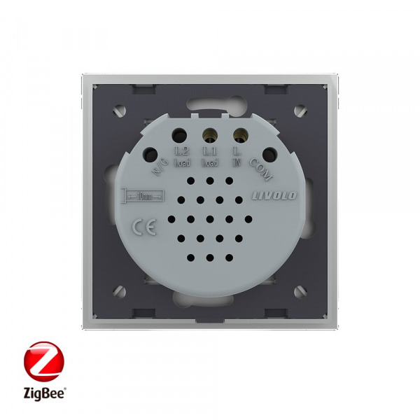 Сенсорный выключатель Livolo ZigBee (Wi-Fi) 1 клавиша 1 пост Серый