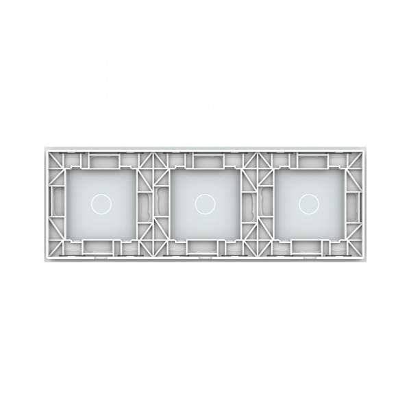 Панель для трех одноклавишных выключателей LIVOLO белая BB-C7-C1/C1/C1-11