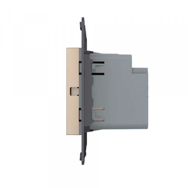 Розетка USB type C с блоком питания 45W Livolo, цвет золотой (механизм) VL-FCUC-2AP