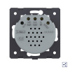 Двухклавишный проходной сенсорный выключатель Livolo Quadro, цвет серый (механизм)
