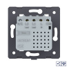 Двухклавишный проходной сенсорный выключатель Livolo Module с функцией радиоуправления, цвет зеленый (механизм)