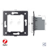 Двухклавишный проходной сенсорный выключатель Livolo ZigBee Module, цвет белый (механизм)