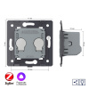 Двухклавишный проходной сенсорный диммер Livolo ZigBee (механизм) VL-FC2SD2Z-2G