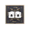 Розетка компьютерная двойная LIVOLO RJ-45 золотая VL-C792C-13