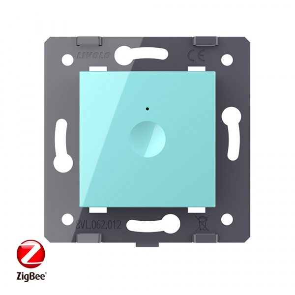 Одноклавишный сенсорный выключатель Livolo ZigBee Module, цвет зеленый (механизм)