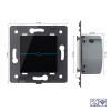 Одноклавишный сенсорный выключатель Livolo Quadro 12/24В с функцией радиоуправления, цвет черный (механизм)