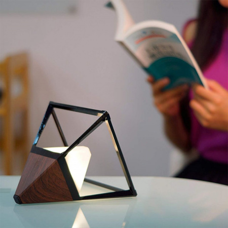 Лампа настольная с аккумулятором Ami Lamp Pyramid Темное Дерево