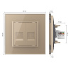Розетка компьютерная двойная LIVOLO RJ-45 золотая VL-C792C-13