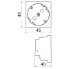 Розетка силовая QP 45x45 C (HB) QUADRO белая с защитными шторками QS 45X45 C_HB