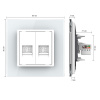 Розетка компьютерная двойная LIVOLO RJ-45 белая VL-C792C-11