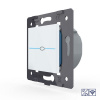Одноклавишный сенсорный выключатель Livolo Quadro 12/24В с функцией радиоуправления, цвет белый (механизм)