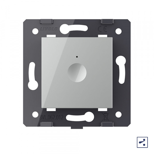 Одноклавишный проходной сенсорный выключатель Livolo Module, цвет серый (механизм)