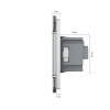 Розетка электрическая пять постов 220В LIVOLO серая VL-C7C5EU-15