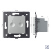 Двухклавишный проходной сенсорный выключатель Livolo Module, цвет серый (механизм)
