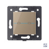 Выключатель LIVOLO Quadro 2 клавиши 12/24В Золотой (механизм)