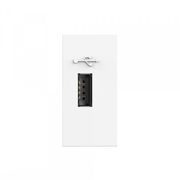 Розетка USB LIVOLO с блоком питания белая BB-C7-1USB-11 (механизм)