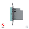 Одноклавишный проходной сенсорный выключатель Livolo ZigBee Module, цвет зеленый (механизм)