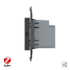Одноклавишный проходной сенсорный выключатель Livolo ZigBee Module, цвет черный (механизм)
