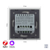 Двухклавишный умный сенсорный диммер Livolo ZigBee, 1 пост, Серый VL-C702D2Z-2IG