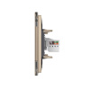 Розетка компьютерная двойная LIVOLO RJ-45 золотая VL-C792C-13