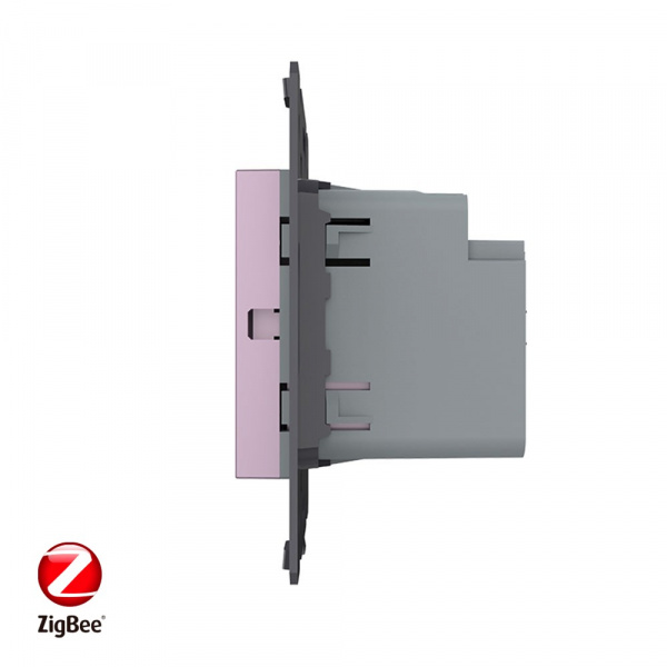 Одноклавишный сенсорный выключатель Livolo ZigBee Module, цвет розовый (механизм)
