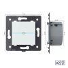 Одноклавишный сенсорный диммер Livolo Quadro версия 2, цвет белый (механизм)