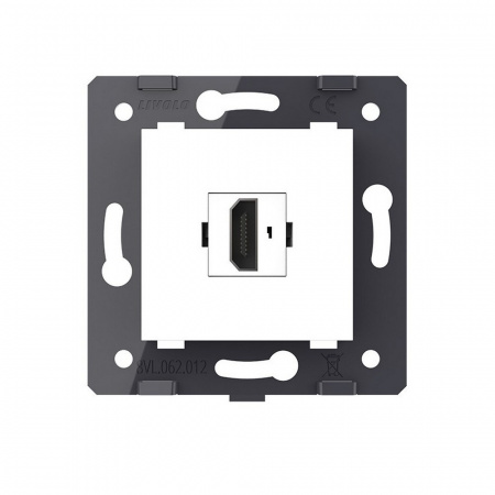 Розетка 1 пост HDMI 2.0 Livolo, цвет белый (механизм) VL-FCHD-2WP