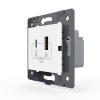 Розетка USB type C+A с блоком питания 36W Livolo, цвет белый (механизм) VL-FCUA18W.UC18W-2WP