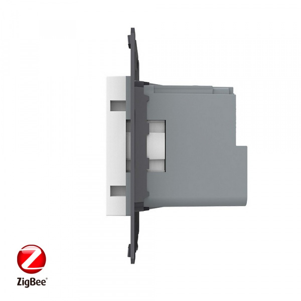 Розетка электрическая ZigBee (Wi-Fi) с заземлением защитными шторками 16A Livolo, цвет белый (механизм)
