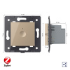Одноклавишный проходной сенсорный выключатель Livolo ZigBee Module, цвет золотой (механизм)