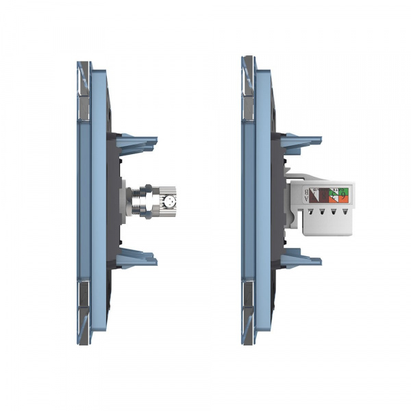 Розетка Livolo ТВ/КОМП RJ-45 Синяя
