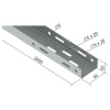 кабельный лоток с интегрированным соединением - неперфорированный NKZ 20X40_F